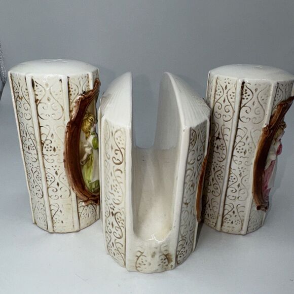 Sears Roebuck '78 Country Coordinates Canisters Salt N Pepper Napkin Holder SET - Picture 12 of 13